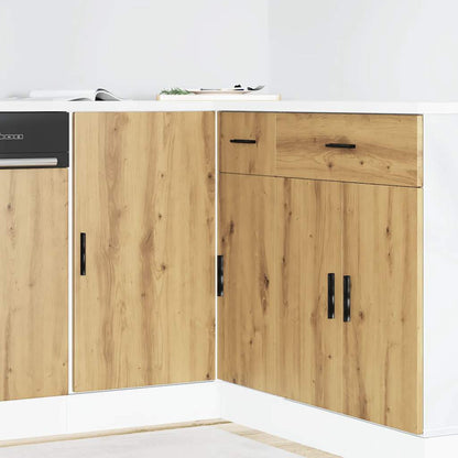 Kitchen Base Cabinet "Lyon" Engineered Wood Artisan Oak 1x corner bottom cabinet (1 door) 86 cm