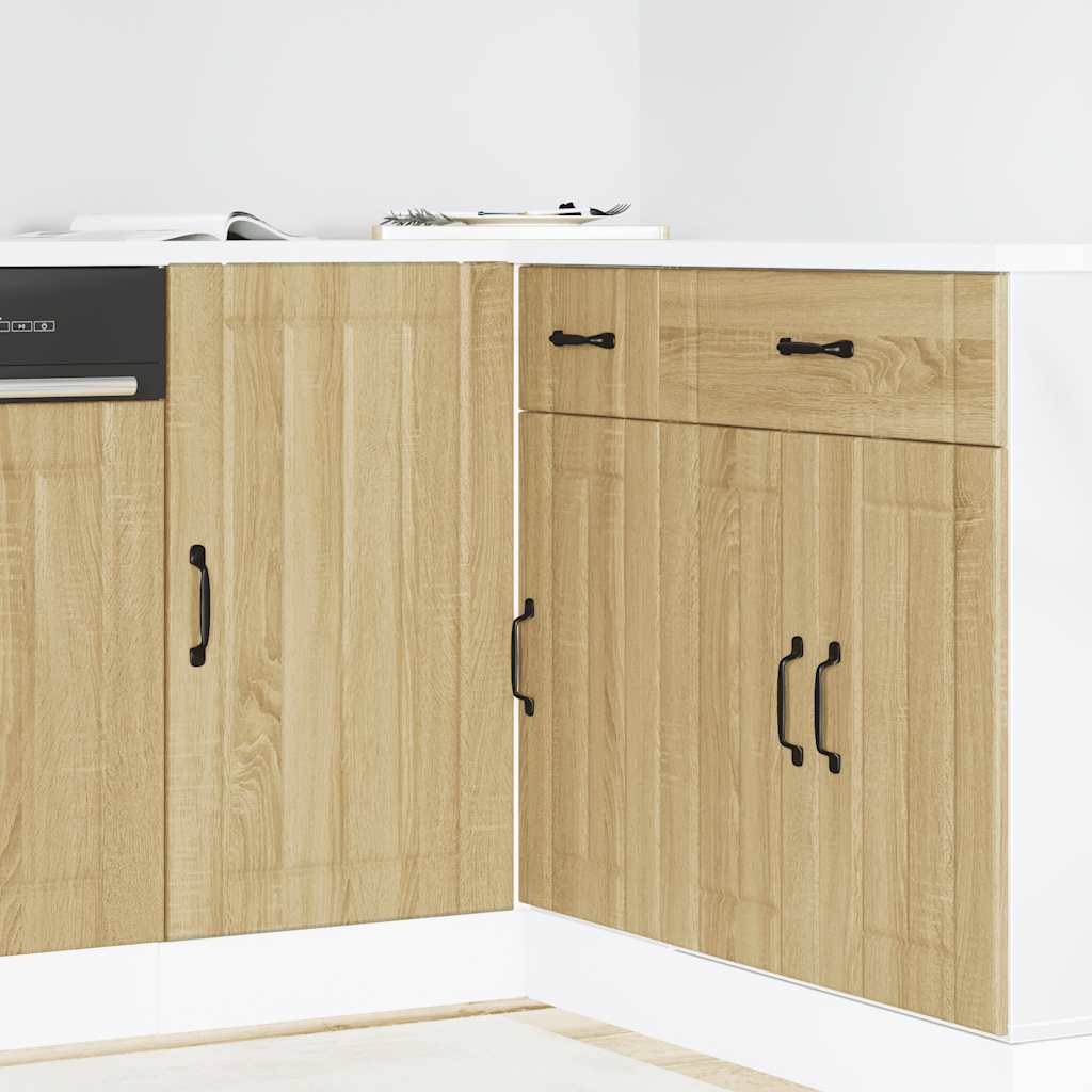 vidaXL Kitchen Base Cabinet "Lucca" Engineered Wood Sonoma Oak