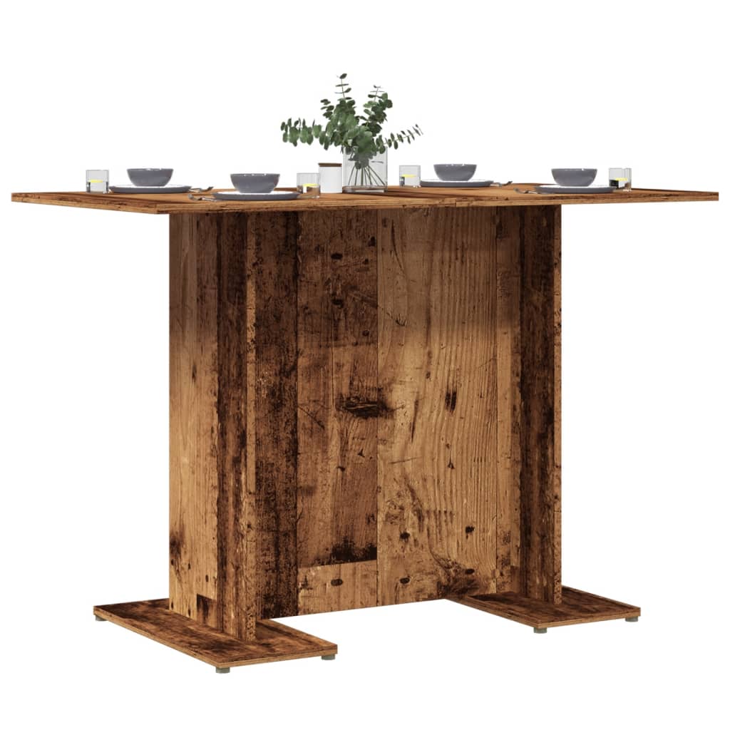 Dining Table 110x60x75 cm Engineered Wood Old wood
