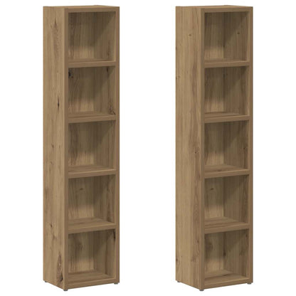 CD Cabinets 2 pcs 21x16x93,5 cm Engineered Wood Artisan oak