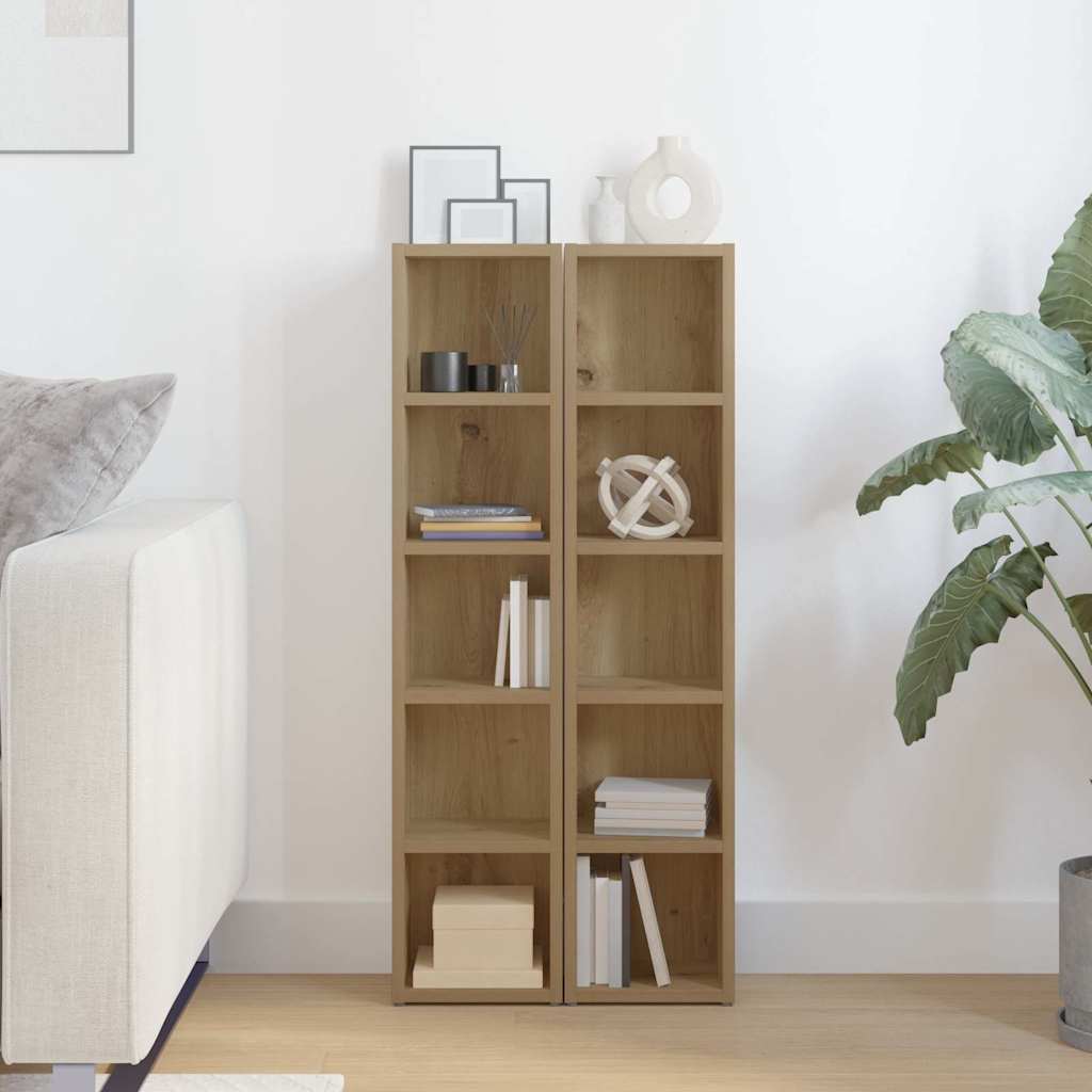 CD Cabinets 2 pcs 21x16x93,5 cm Engineered Wood Artisan oak