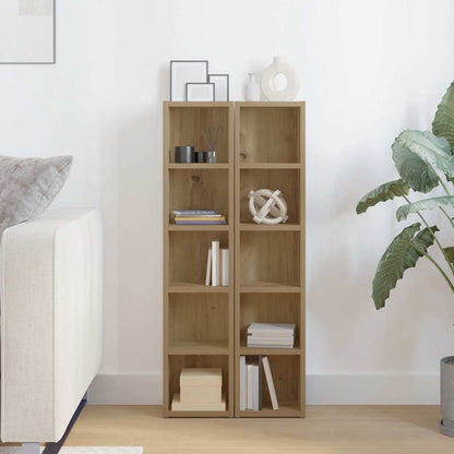 CD Cabinets 2 pcs 21x16x93,5 cm Engineered Wood Artisan oak