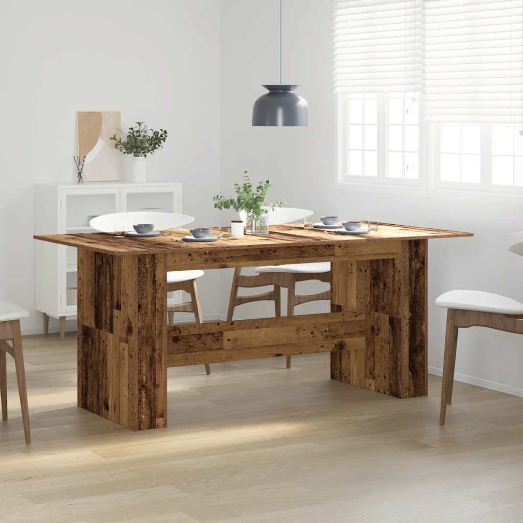 vidaXL Dining Table Old Wood 180x90x76 cm Engineered Wood 3