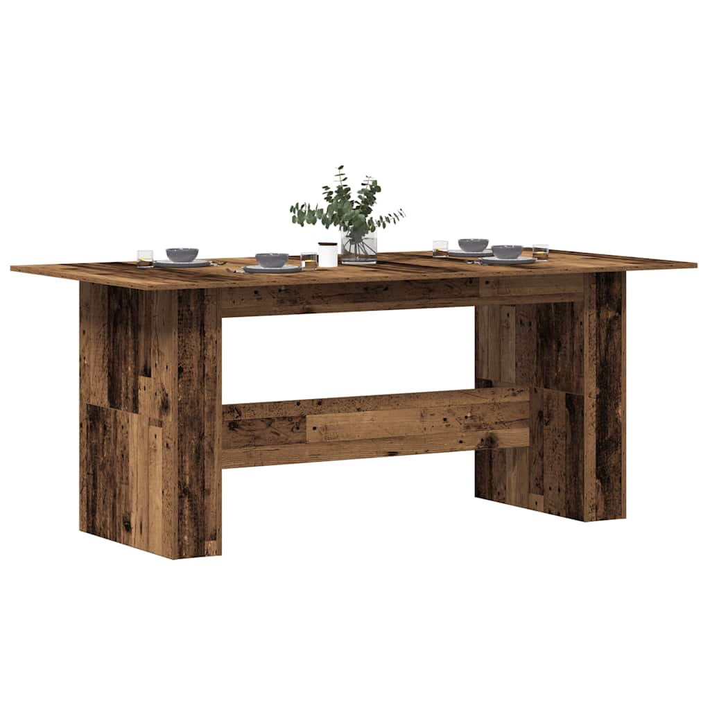 vidaXL Dining Table Old Wood 180x90x76 cm Engineered Wood 1