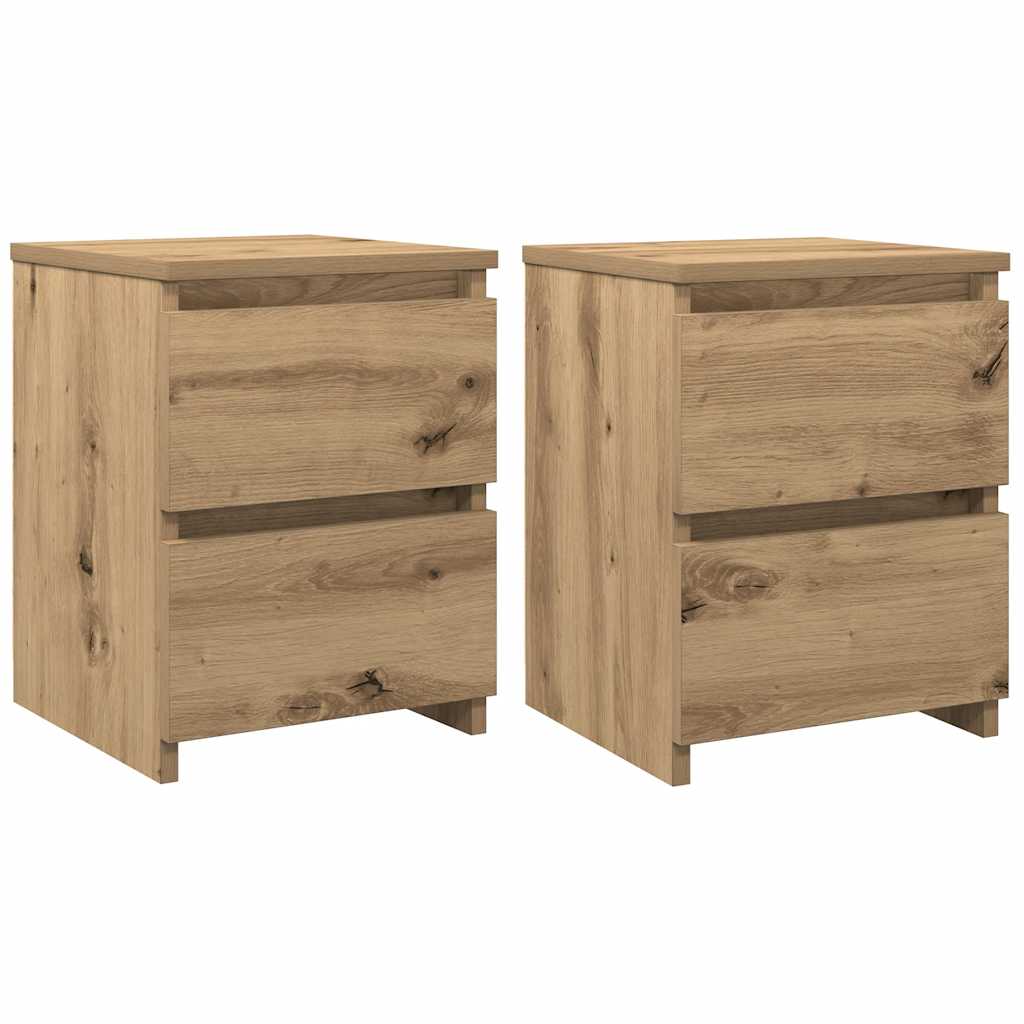 Bedside Cabinet 30x30x40 cm Engineered Wood Artisan oak 2
