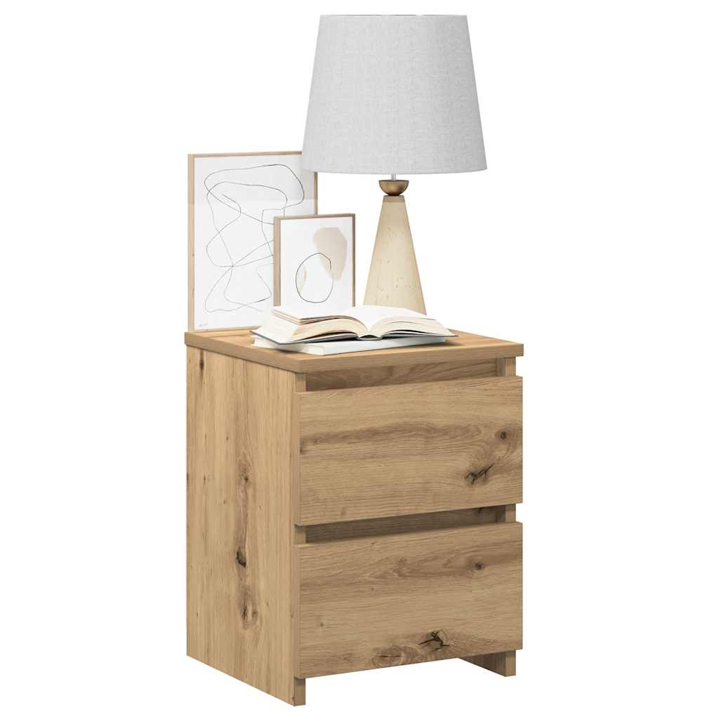 Bedside Cabinet 30x30x40 cm Engineered Wood Artisan oak 2