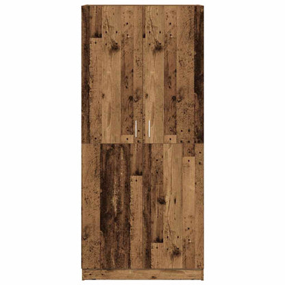 vidaXL Wardrobe Old Wood 90x52x200 cm Engineered Wood 4