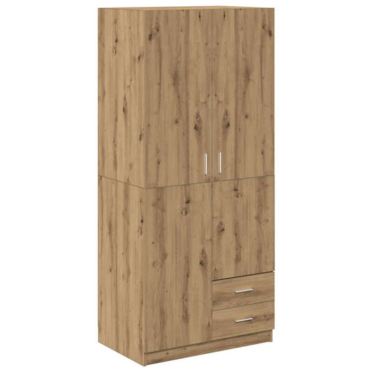 Wardrobe 80x52x180 cm Engineered Wood Artisan oak