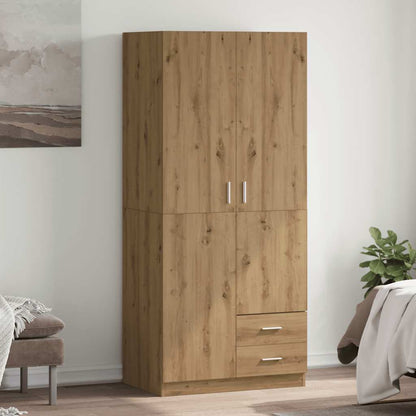 vidaXL Wardrobe Artisian Oak 80x52x180 cm Engineered Wood 1