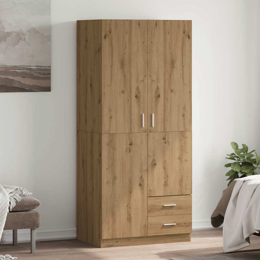 Wardrobe 80x52x180 cm Engineered Wood Artisan oak