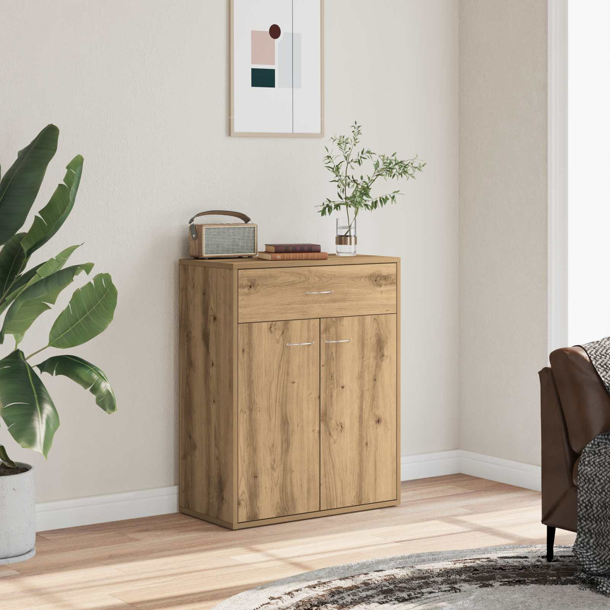Sideboard 60x30x75 cm Engineered Wood Artisan oak