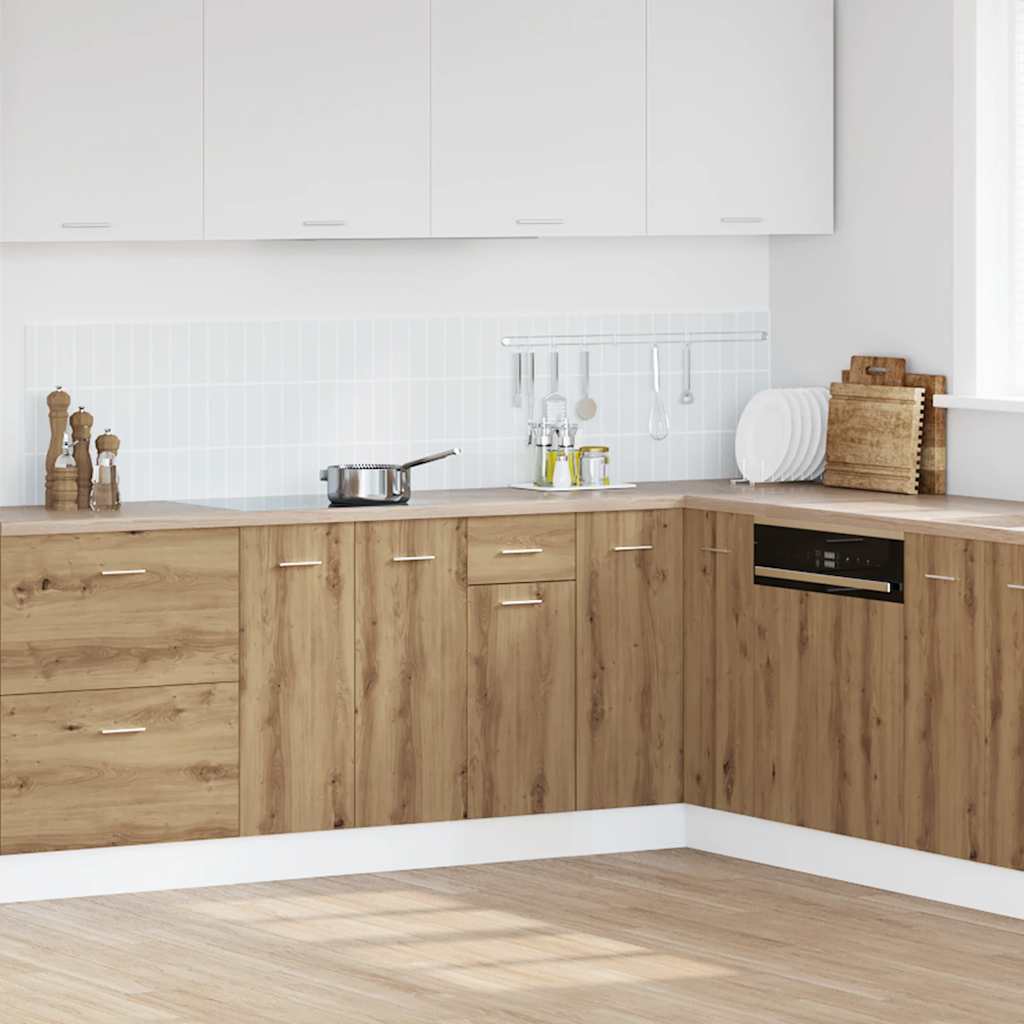 Kitchen Base Cabinet "Lyon" Engineered Wood Artisan Oak 1x bottom cabinet (1 door 1 drawer) 30 cm