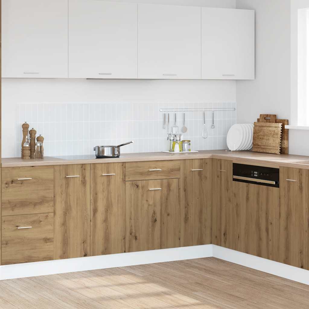 Kitchen Base Cabinet "Lyon" Engineered Wood Artisan Oak 1x bottom cabinet (1 door 1 drawer) 40 cm