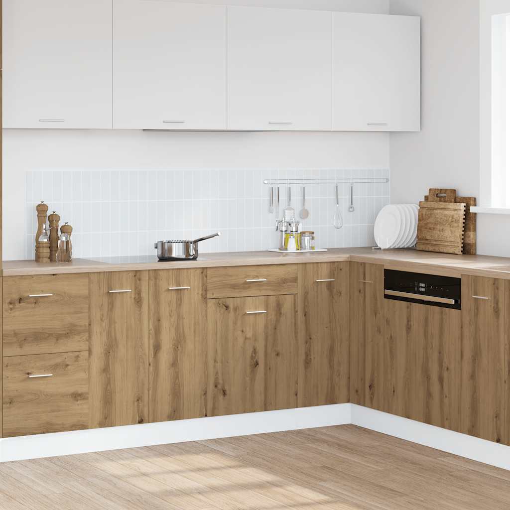 Kitchen Base Cabinet "Lyon" Engineered Wood Artisan Oak 1x bottom cabinet (1 door 1 drawer) 50 cm