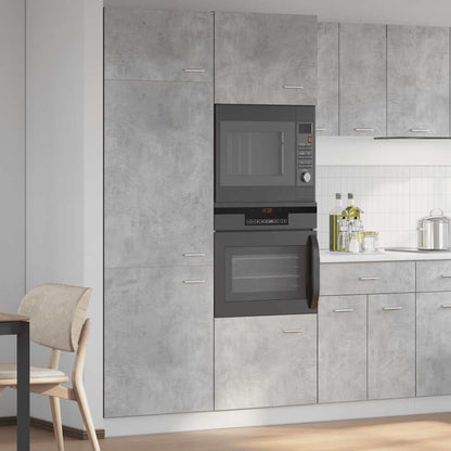 Microwave Cabinet "Lyon" 60x57x207 cm Concrete Grey 1x refrigerator cabinet 60 cm