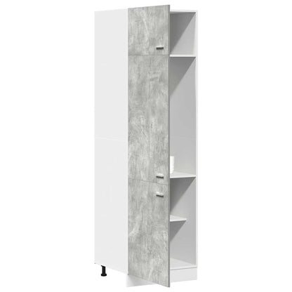 Microwave Cabinet "Lyon" 60x57x207 cm Concrete Grey 1x refrigerator cabinet 60 cm