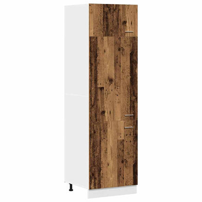 vidaXL Refrigerator Cabinet "Lyon" Old Wood 60x57x207 cm Engineered Wood 2