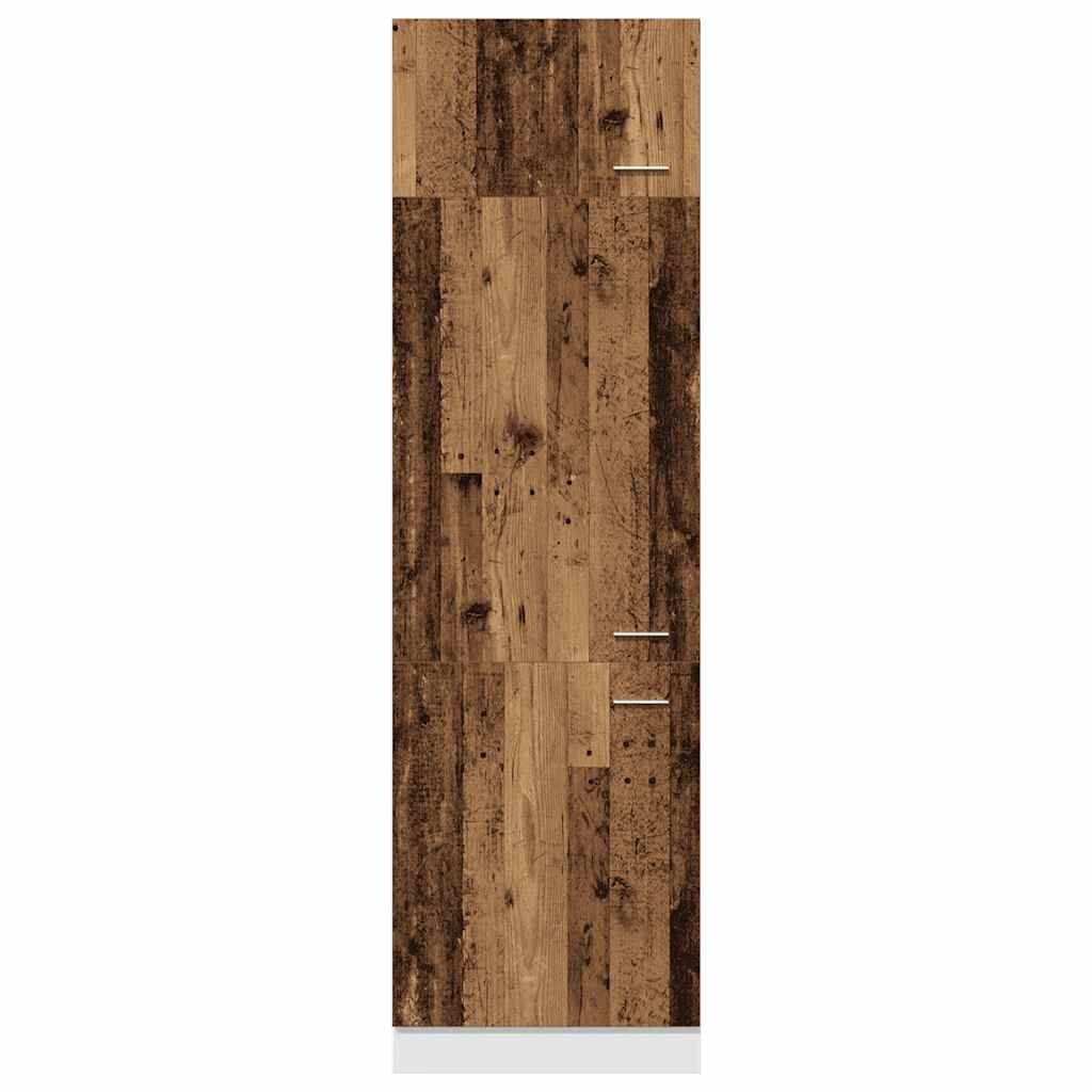 vidaXL Refrigerator Cabinet "Lyon" Old Wood 60x57x207 cm Engineered Wood 6