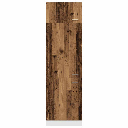 vidaXL Refrigerator Cabinet "Lyon" Old Wood 60x57x207 cm Engineered Wood 6