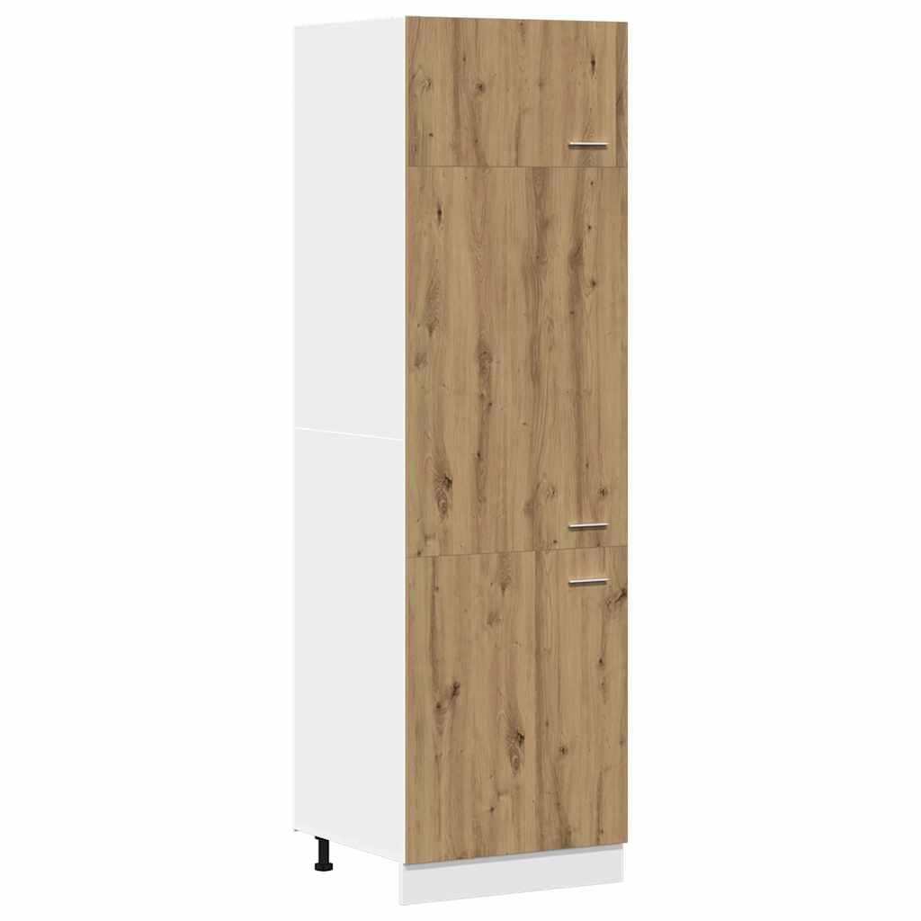 vidaXL Refrigerator Cabinet "Lyon" Artisan Oak 60x57x207 cm 2