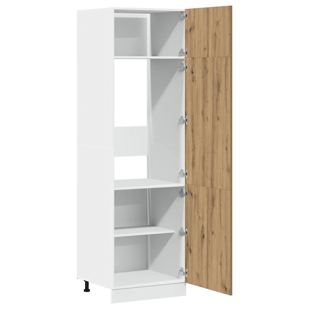 vidaXL Refrigerator Cabinet "Lyon" Artisan Oak 60x57x207 cm 5