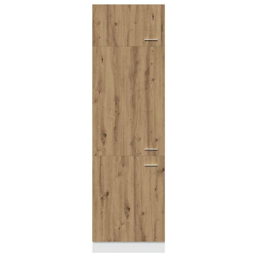 vidaXL Refrigerator Cabinet "Lyon" Artisan Oak 60x57x207 cm 6