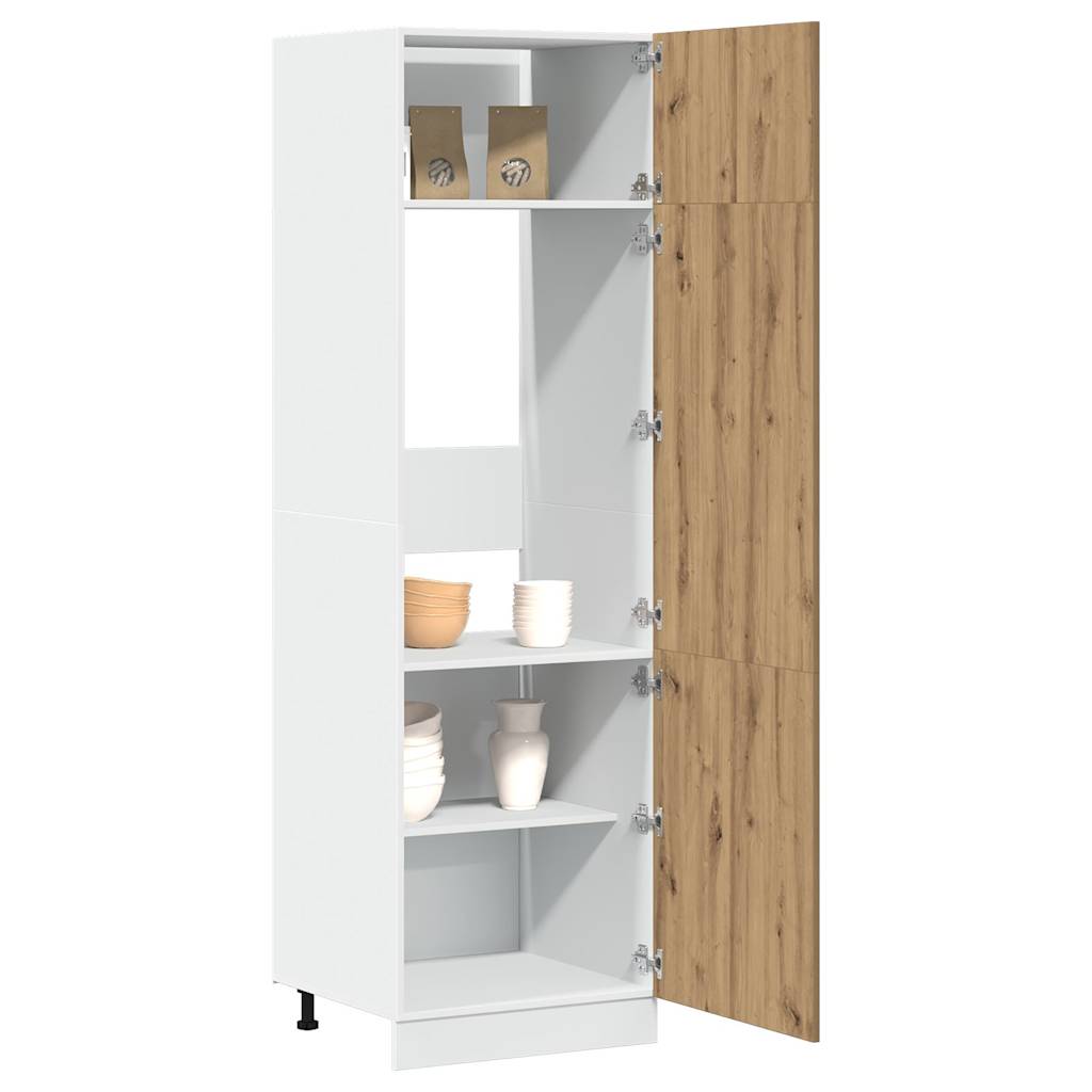 vidaXL Refrigerator Cabinet "Lyon" Artisan Oak 60x57x207 cm 1