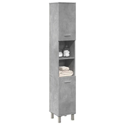 Bathroom Cabinet 30x30x179 cm Engineered Wood Concrete grey