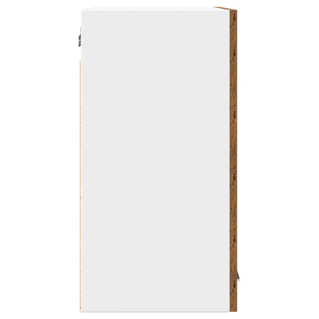 Hanging Cabinet and White 57 x 57 x 40 cm Old Wood 1x hanging glass cabinet (2 doors) 60 cm wide 60 cm high