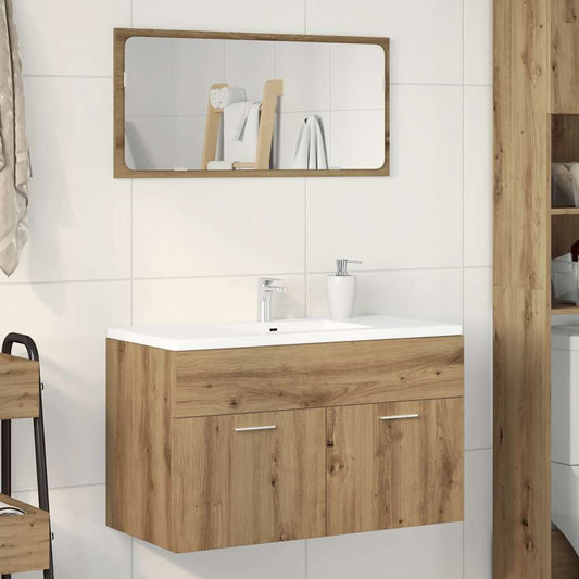 Sink Cabinet 90x38.5x46 cm Engineered Wood Artisan oak