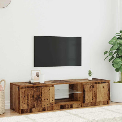 TV Cabinet with LED Lights Old wood 140 cm 40 cm