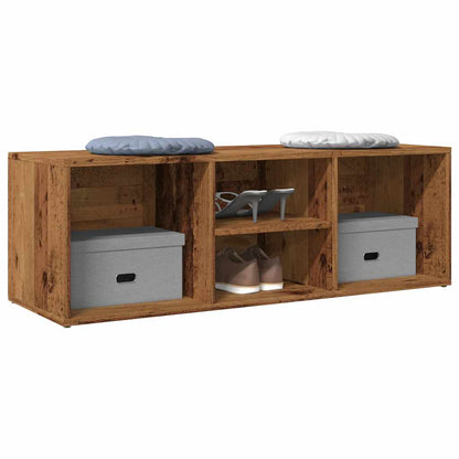 Shoe Storage Bench 102x35x35 cm Engineered Wood Old wood
