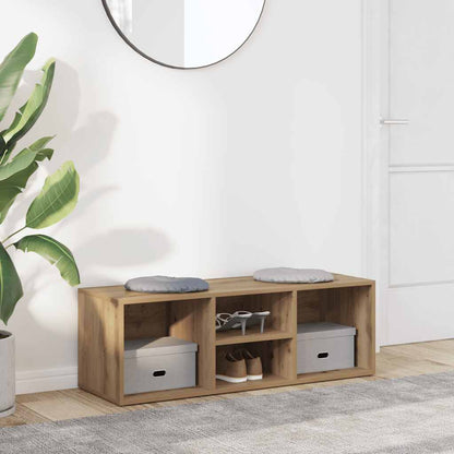 Shoe Storage Bench 102x35x35 cm Engineered Wood Artisan oak