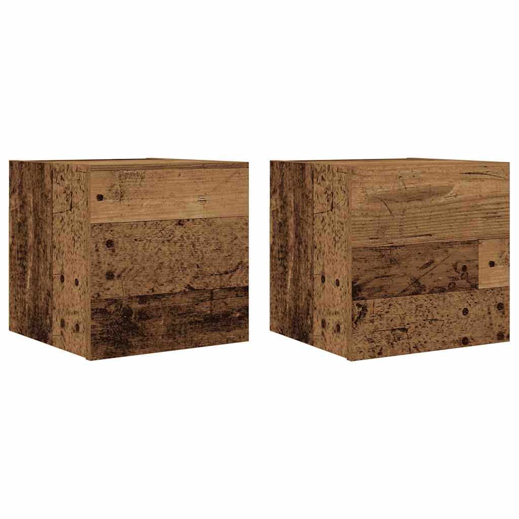 Wall-mounted TV Cabinet Set 30.5x30x30 cm 2 pcs Old wood