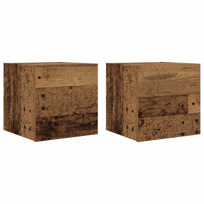 Wall-mounted TV Cabinet Set 30.5x30x30 cm 2 pcs Old wood