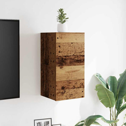 Wall-mounted TV Cabinet Set 30.5x30x30 cm 2 pcs Old wood