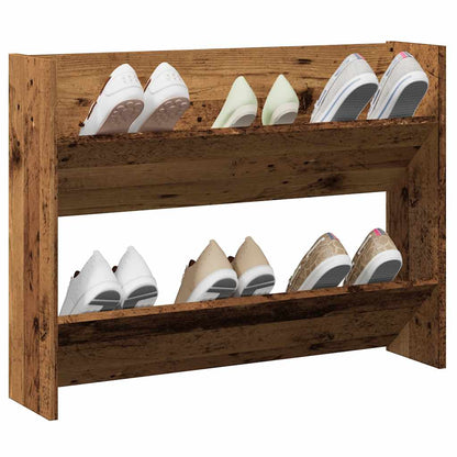 Wall Shoe Cabinet Engineered Wood Width 80 cm Old wood 60 cm