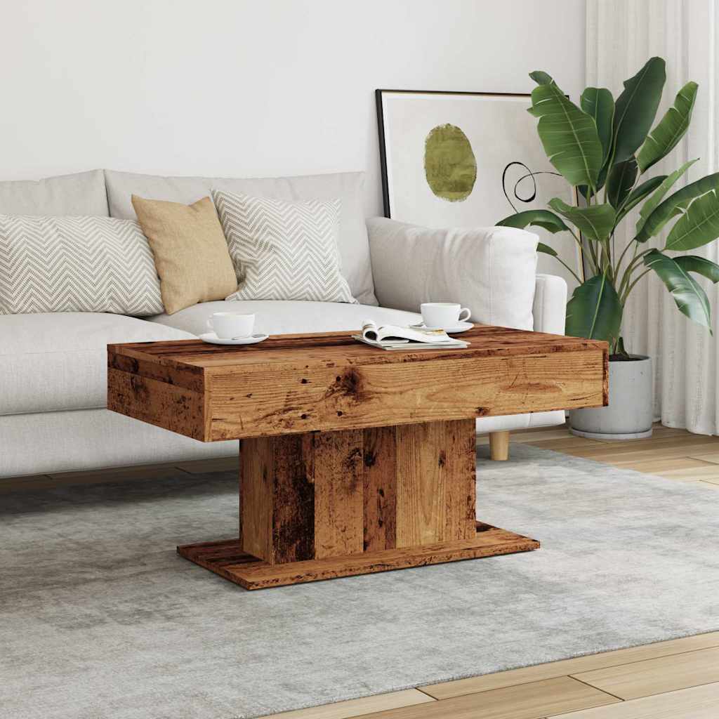 Coffee Table 96x50x45 cm Engineered Wood Old wood