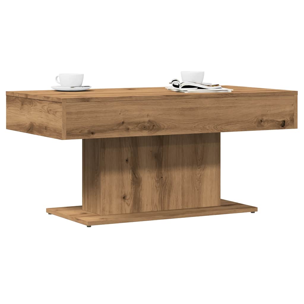 Coffee Table 96x50x45 cm Engineered Wood Artisan oak