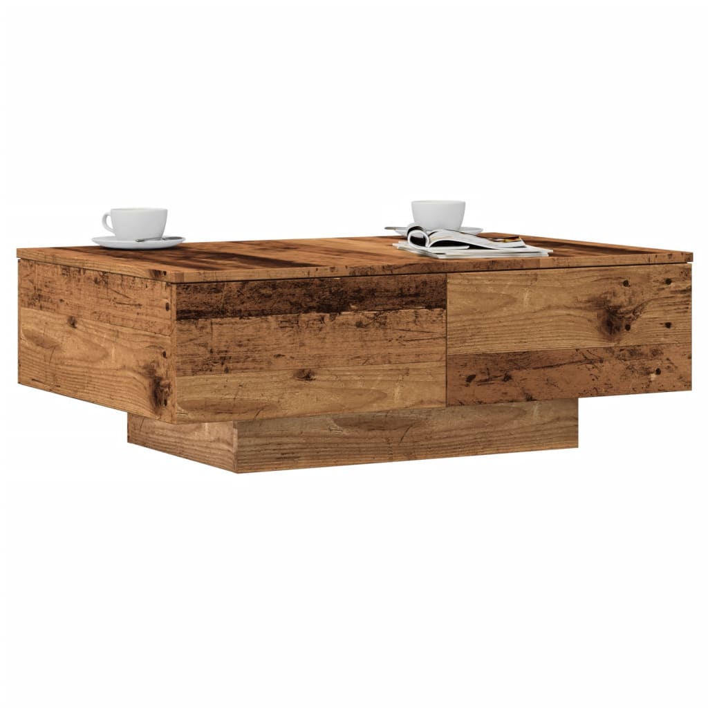 Coffee Table Engineered Wood Width 90 cm Old wood 31 cm 60 cm