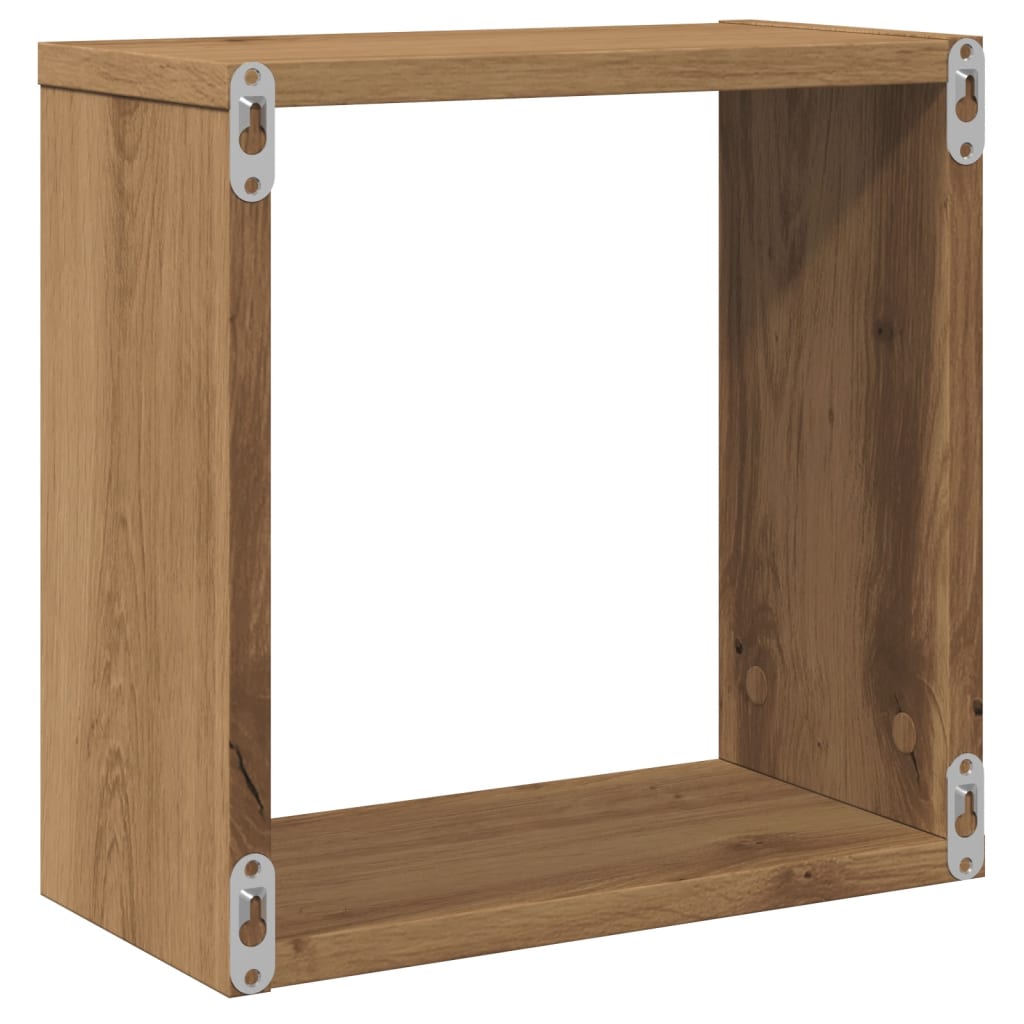 Wall Cube Shelves 30x15x30 cm 4 pcs Artisan oak
