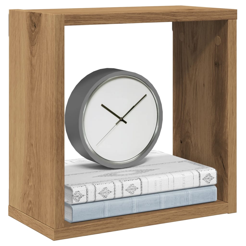 Wall Cube Shelves 30x15x30 cm 4 pcs Artisan oak