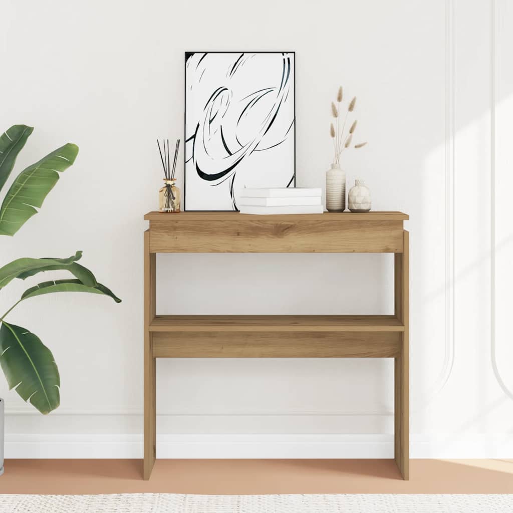 Console Table 102x30x80 cm Engineered Wood Artisan oak 80 cm