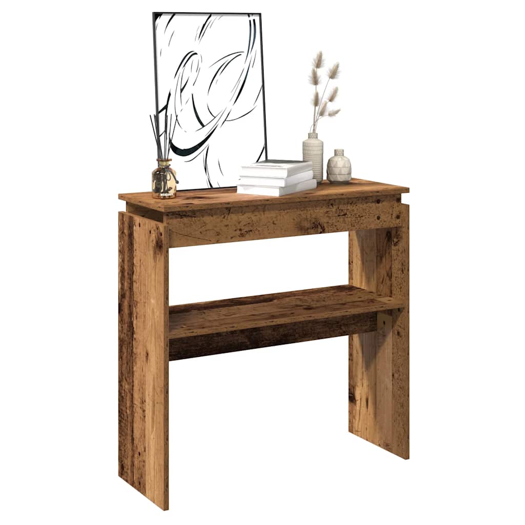 Console Table 102x30x80 cm Engineered Wood Old wood 102 cm