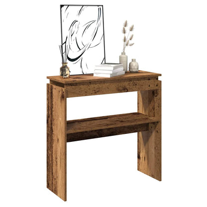 Console Table 102x30x80 cm Engineered Wood Old wood 102 cm