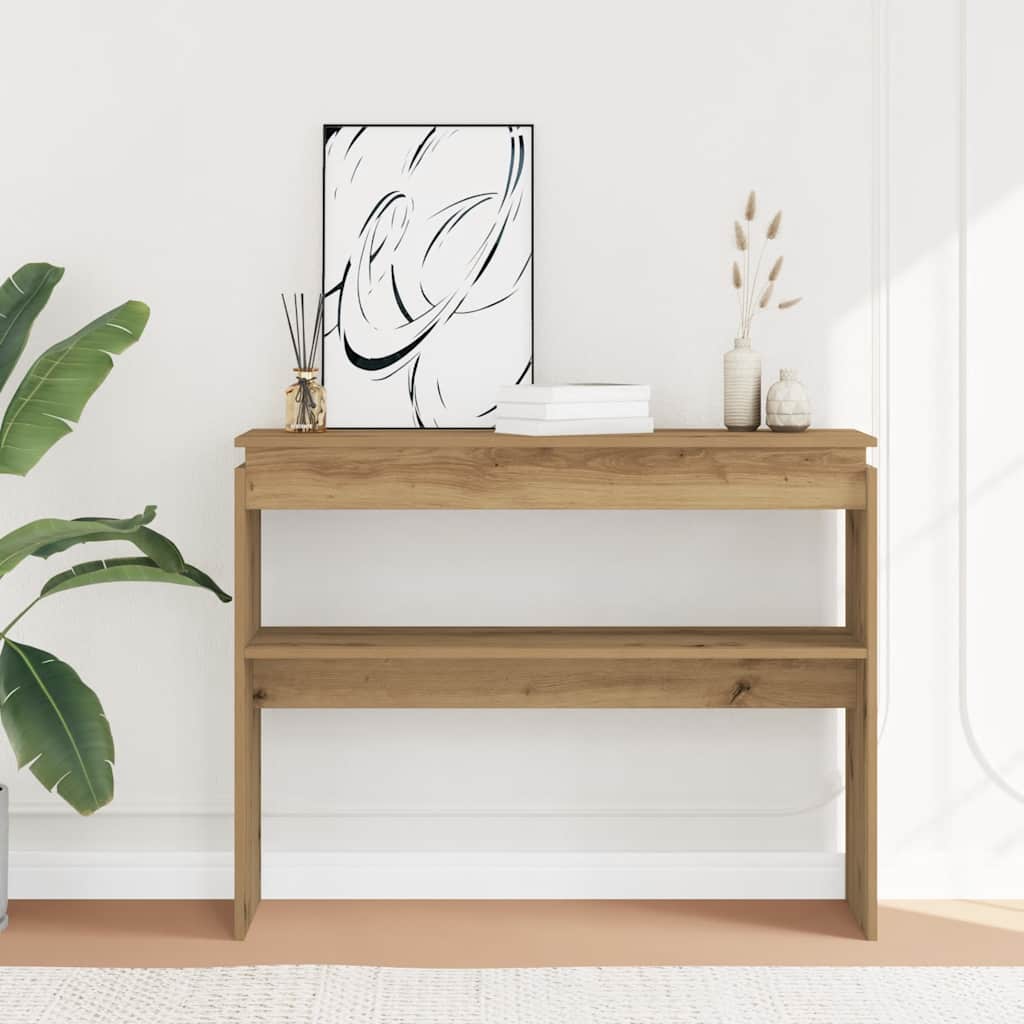 Console Table 102x30x80 cm Engineered Wood Artisan oak 102 cm