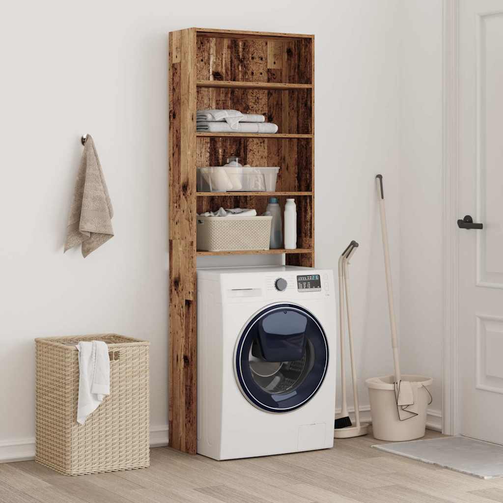 Washing Machine Cabinet 64x24x190 cm Old wood