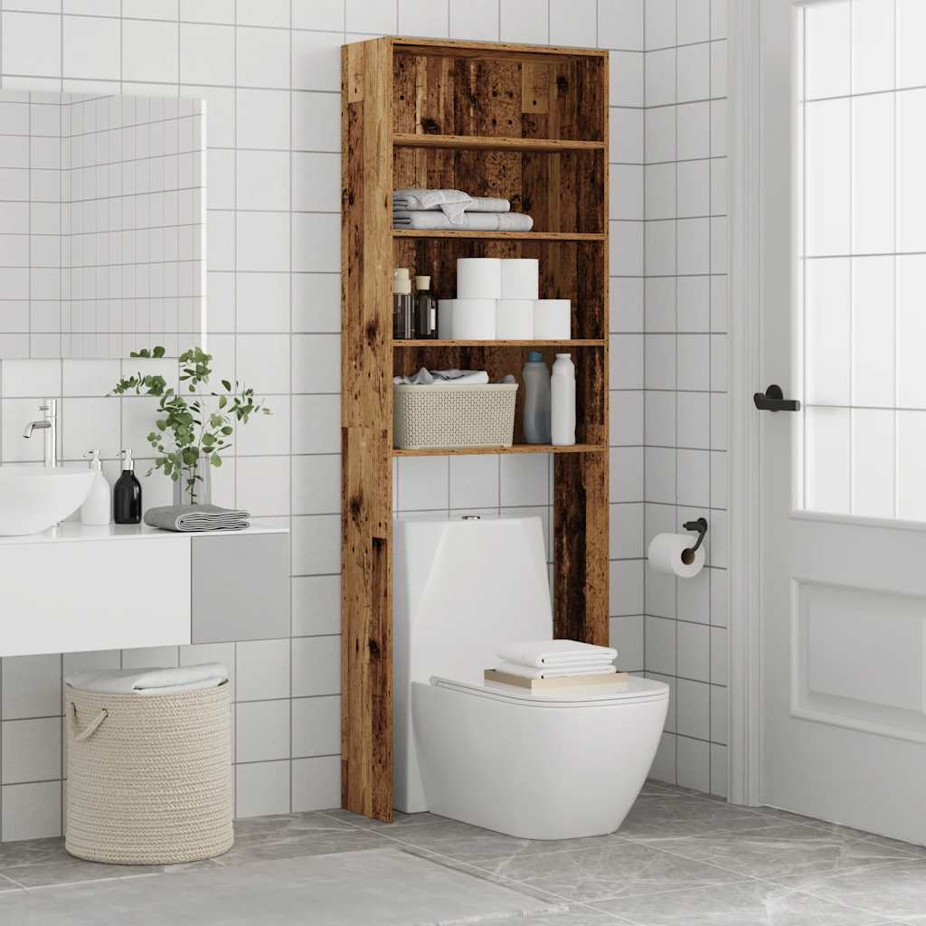 Washing Machine Cabinet 64x24x190 cm Old wood