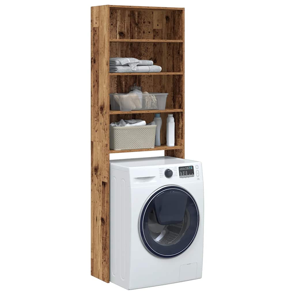 Washing Machine Cabinet 64x24x190 cm Old wood
