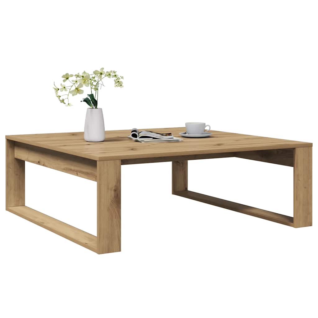 Coffee Table 100x100x35 cm Engineered Wood Artisan oak